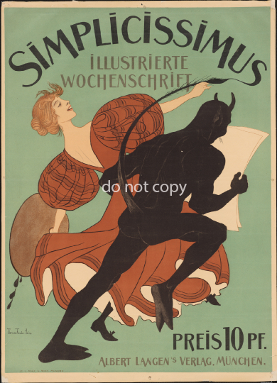 1896ThomasTheodorHeinePlakatSimplicissimusTeufeltanztmithoherKunst