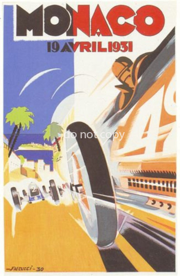 1931 Großer Preis von Monaco Poster