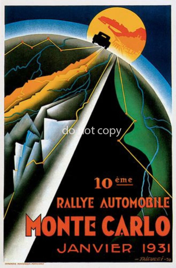 1931 Rallye Monte Carlo Poster