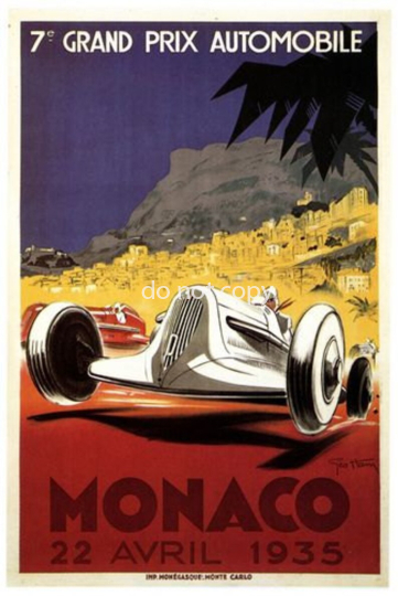 1935 Großer Preis von Monaco Poster