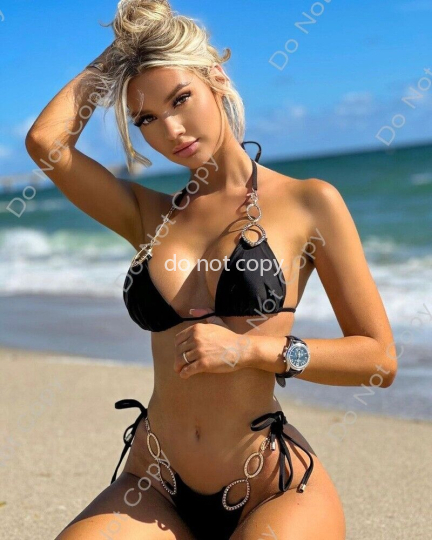 8x10 ALEXA COLLINS GLOSSY PHOTO sexy gorgeous blonde bikini lingerie model 125901654051