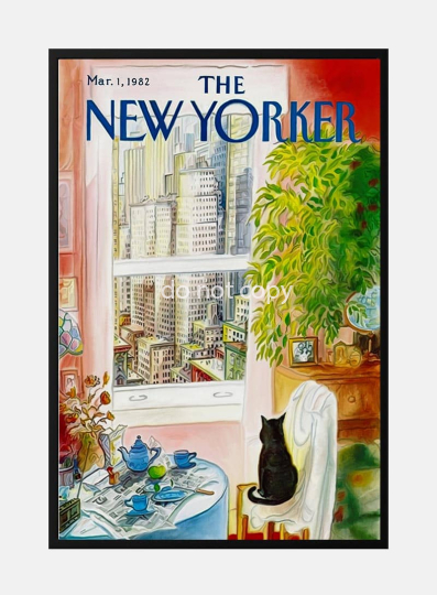 Cat In Window Poster