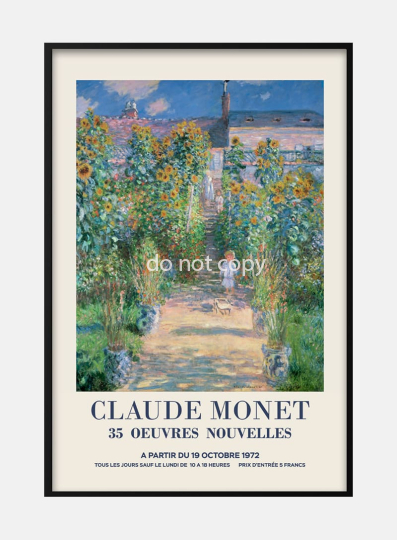 Claude Monet Künstlergarten Poster