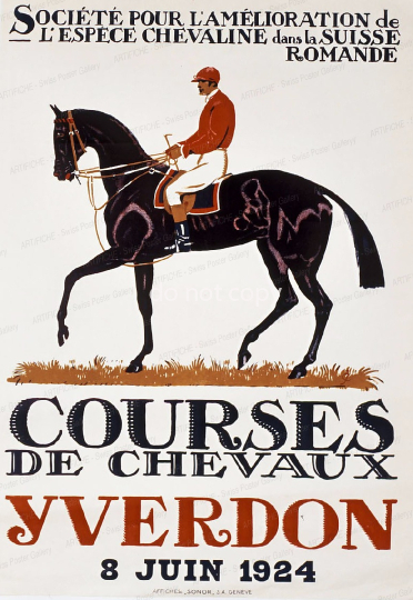 COURSES DE CHEVAUX YVERDON 1924