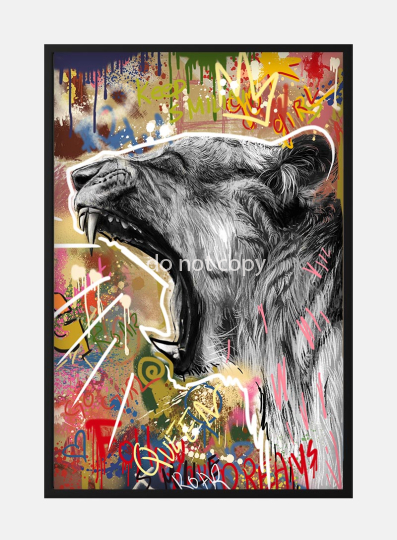 Graffiti Lion no