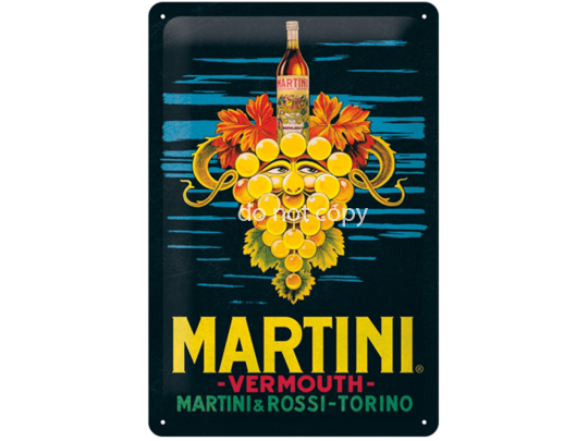 ReklameschildNostalgicArtMartiniVermouthGrapes20x30cmNA22320