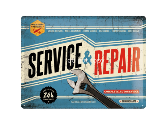 ReklameschildNostalgicArtServiceRepair30x40cmNA23187