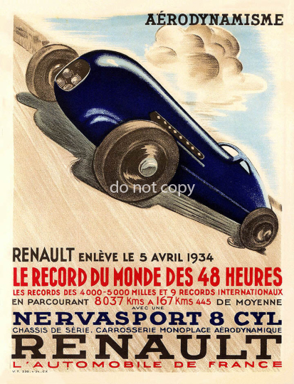 Renault-Aerodynamic-vintage-automobile-poster-museum-outlets
