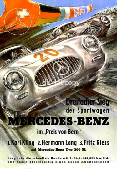 Vintage 1950er Mercedes Benz 300SL Racing