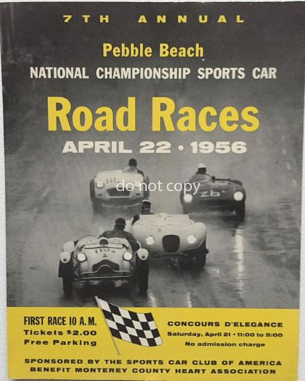 Vintage 1956 Pebble Beach Sportwagen Straßenrennen