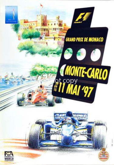 Vintage 1997 Monaco Grand Prix Poster