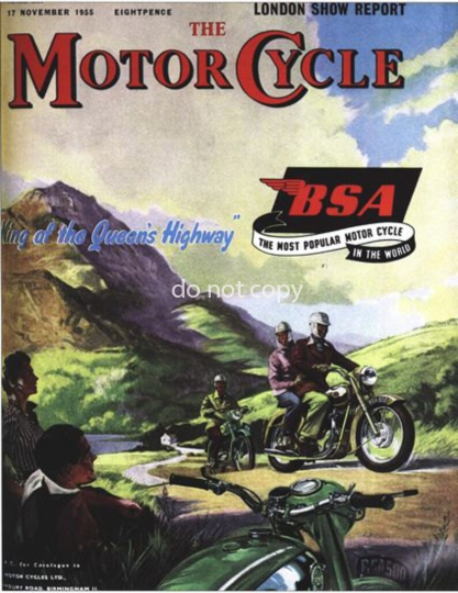 Vintage BSA King of The Autobahn Motorrad Poster