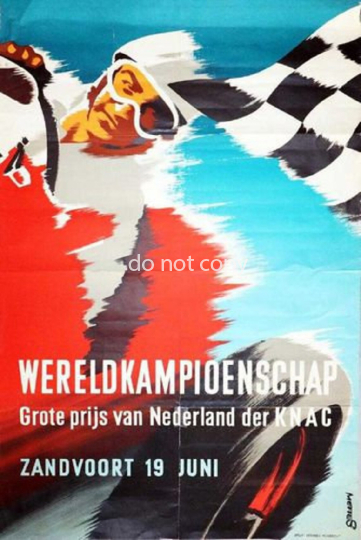Vintage Dutch Grand-Prix-Motorsport-Poster