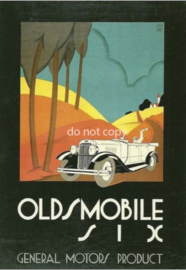 Vintage Oldsmobile Six Werbeplakat