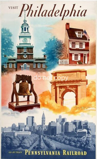 Vintage Philadelphia Tourismus Poster